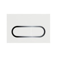 Кнопка слива Chrome белая  (X01455) X01455