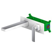 Смеситель для раковины встроенный Timo Torne хром белый  (4371/00-16SM) 4371/00-16SM