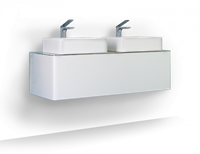 Тумба RAVAL Pure 120 подвесная белая Pur.01.120/P/W (Pur.01.120/P/W) Pur.01.120/P/W