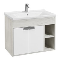 Тумба под раковину Aquaton Флай 80 белый, дуб крафт  (1A237401FAX10) 1A237401FAX10