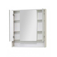 Зеркальный шкаф Aquaton Рико 80 белый, ясень фабрик  (1A215302RIB90)