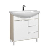 Тумба под раковину Aquaton Рико 80 белый, ясень фабрик  (1A215401RIB90) 1A215401RIB90