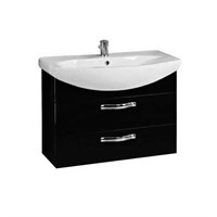 Тумба под раковину Aquaton Ария 80 М подвесная черный глянец  (1A140801AA950) 1A140801AA950