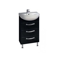 Тумба под раковину Aquaton Ария 50 Н черный глянец  (1A140201AA950) 1A140201AA950