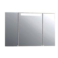 Зеркальный шкаф Aquaton Мадрид 120 со светильником белый  (1A113402MA010)