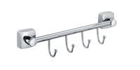 Планка 4 крючка Fixsen Kvadro FX-61305В-4 (FX-61305B-4) FX-61305B-4
