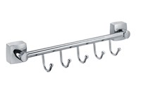 Планка 5 крючков Fixsen Kvadro FX-61305В-5 (FX-61305B-5) FX-61305B-5