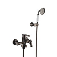 Смеситель Lemark Peretto LM6302RB для ванны и душа, черный кофе LM6302RB