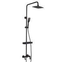 Душевая система Lemark Tropic LM7002BL, с изливом, цвет чёрный LM7002BL