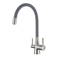 Смеситель Lemark Comfort LM3075BN для кухонной мойки, с подключением к фильтру питьевой воды, никель LM3075BN