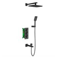 Душевая система встроенная с термостатом Timo Petruma (SX-5049/03SM) черный SX-5049/03SM