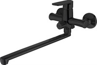 Смеситель для ванны Bravat OPAL BLACK длинный излив, черный (F6125183BM-02L-RUS) F6125183BM-02L-RUS