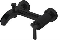 Смеситель для ванны Bravat WATERFALL BLACK короткий излив, черный (F673107BM-01) F673107BM-01