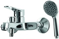 Смеситель для ванны с коротким изливом с аксессуарами Bravat Eco (F6111147C-B) F6111158C-B