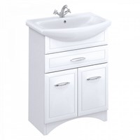 Тумба с раковиной Milardo Victoria 65 напольная белая (VIC65W1M95K) VIC65W1M95K