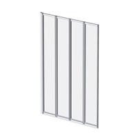 Шторка на ванну AM.PM Like 100 W80BS-100-140CT профиль, Хром стекло прозрачное W80BS-100-140CT