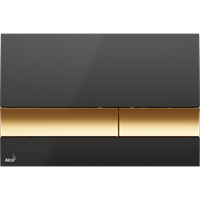 Кнопка смыва AlcaPlast M1728-5 черная/золотая