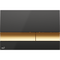 Кнопка смыва AlcaPlast M1728-5 черная/золотая M1728-5