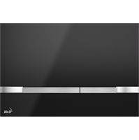 Кнопки смыва AlcaPlast FLAT COLOR STRIPE Черная STRIPE-BLACK