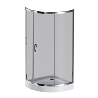 Душевой уголок AM.PM Like Solo Slide 90x90 W83G-315-090CG профиль, Хром глянцевый стекло тонированное W83G-315-090CG