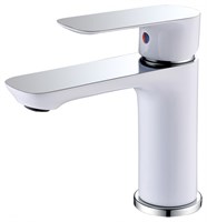 Смеситель для раковины ABBER Weiss Insel, белый-хром (AF8010W) AF8010W