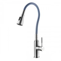 Смеситель Lemark Expert LM5082S-Gray для кухни с гибким изливом, хром/серый LM5082S-Gray