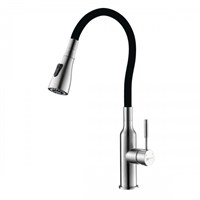 Смеситель Lemark Expert LM5082S-Black для кухни с гибким изливом, хром/черный LM5082S-Black