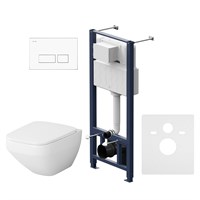 Комплект унитаза с инсталляцией AM.PM Inspire V2.0 FlashClean IS47001.50A1700 с сиденьем Микролифт и Белой клавишей смыва IS47001.50A1700