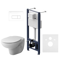 Комплект унитаза с инсталляцией AM.PM Sense IS48001.741700 с сиденьем Микролифт и клавишей смыва Белый глянец IS48001.741700