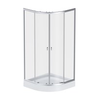 Душевой уголок AM.PM X-Joy Twin Slide 90x90 W88E-205-090MT с поддоном профиль матовый Хром стекло прозрачное