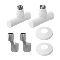 Комплект подключения Lemark LM03412RW с круглыми вентилями, белый LM03412RW