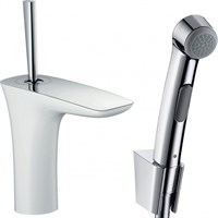 Смеситель для раковины Hansgrohe PuraVida 15275400 с гигиеническим душем Хром Белый