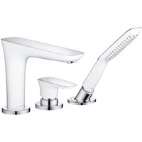 Смеситель на борт ванны Hansgrohe PuraVida 15432400 Хром Белый