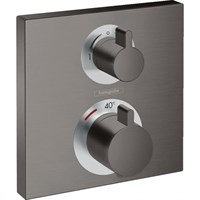 Смеситель для душа Hansgrohe Ecostat Square 15714340 с термостатом Черный шлифованный хром 15714340