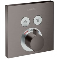 Смеситель для душа Hansgrohe ShowerSelect 15763340 с термостатом Черный шлифованный хром 15763340