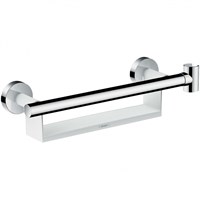 Поручень Hansgrohe Unica 26328400 с полочкой и держателем для душа Хром Белый 26328400