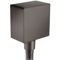 Шланговое подключение Hansgrohe Fixfit Square 26455340 Черный шлифованный хром 26455340