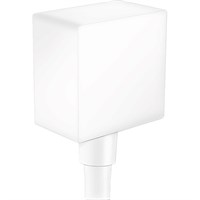 Шланговое подсоединение Hansgrohe Fixfit Square 26455700 с клапаном обратного тока Белое 26455700