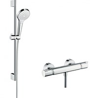 Комплект смесителя для душа Hansgrohe Ecostat Comfort 13116000 с термостатом и душевым гарнитуром Hansgrohe Croma Select S Vario 27013400 Хром 27013400