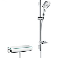 Комплект смесителя для душа Hansgrohe Ecostat Select 27038400 с термостатом и душевым гарнитуром Hansgrohe Raindance Select E Хром Белый 27038400