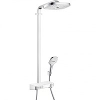Душевая система Hansgrohe Raindance Select E 300 3jet 27127400 Showerpipe термостатическая, белый/хром 27127400