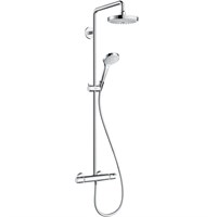 Душевая система Hansgrohe Croma Select S 27253400 с термостатом Хром Белая