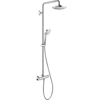 Душевая система Hansgrohe Croma Select E 27256400 с термостатом Хром Белая