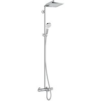Душевая система Hansgrohe Crometta E 240 1jet Showerpipe 27298000 с термостатом, хром 27298000