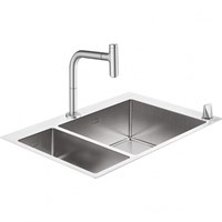 Кухонная мойка Hansgrohe C71-F655-09 43206800 со смесителем Нержавеющая сталь 43206800