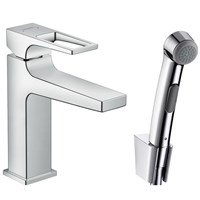 Смеситель для раковины Hansgrohe Metropol 74522000 с гигиеническим душем Хром 74522000