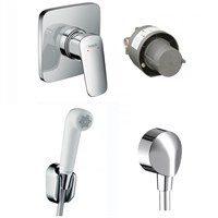 Гигиенический душ со смесителем Hansgrohe Logis SET 4-in-1 Хром 71604000+13620180+32127000+27454000