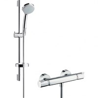 Комплект смесителя для душа Hansgrohe Ecostat Comfort 13116000 с термостатом и душевым гарнитуром Hansgrohe Croma 100 27032000 Хром 27032000
