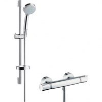 Комплект смесителя для душа Hansgrohe Ecostat Comfort 13116000 с термостатом и душевым гарнитуром Hansgrohe Croma 100 27032000 Хром