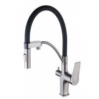 Смеситель Lemark Bronx LM3761GM для кухонной мойки, графит LM3761GM